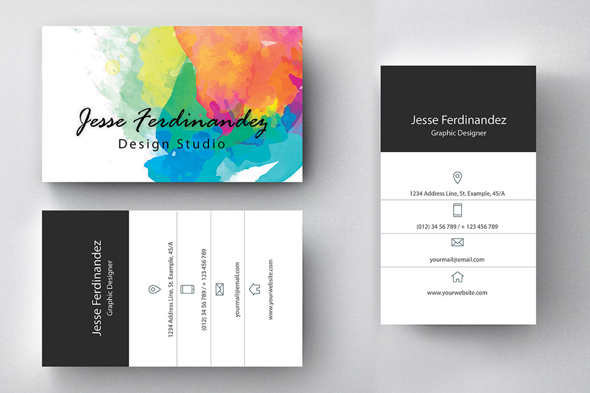 Artistic Business Card Template, a Business Card Template by M6 Gallery (Photo 5 of 5)