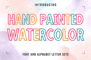 Hand Painted Watercolor Font, a Handwritten Font by Font Craft Studio