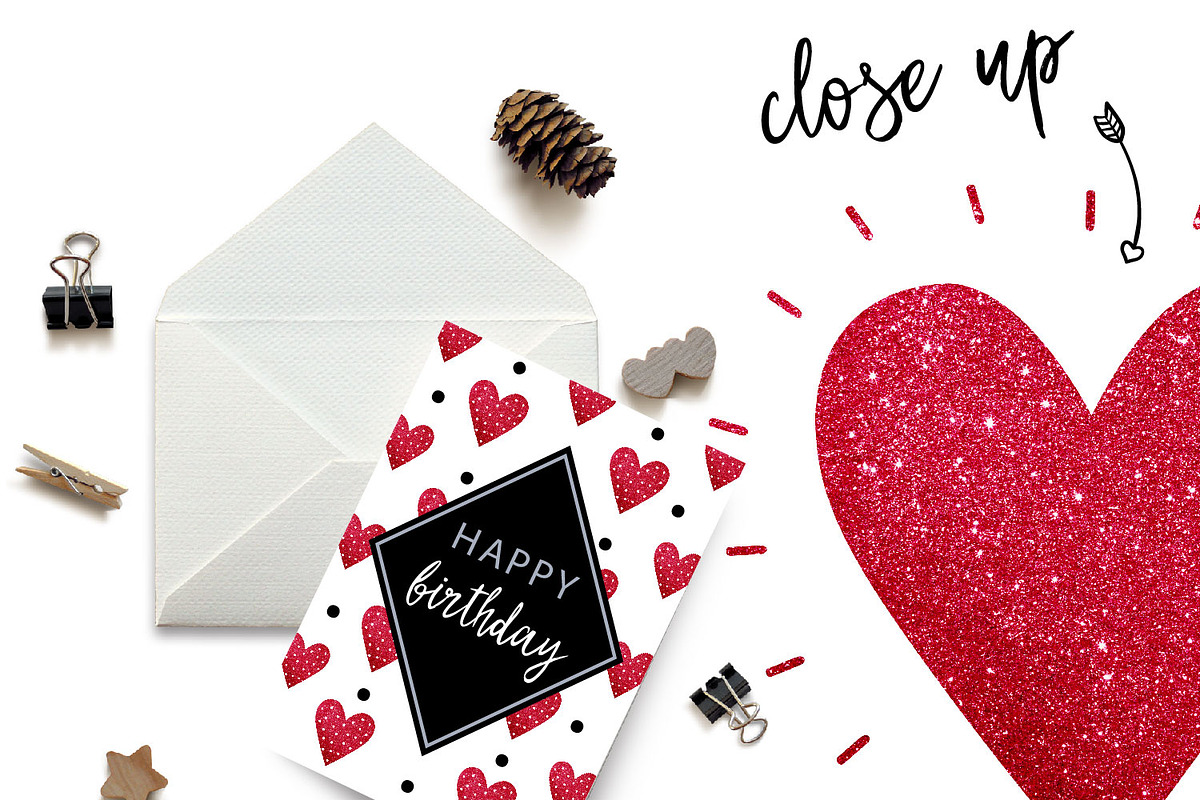 Red Glitter Heart Clip Art, a Graphic by ConfettiBears (Photo 3 of 5)