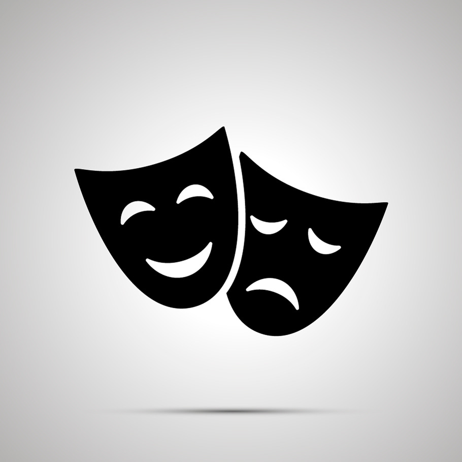 Happy and sad theater masks, an Icon by BestPics