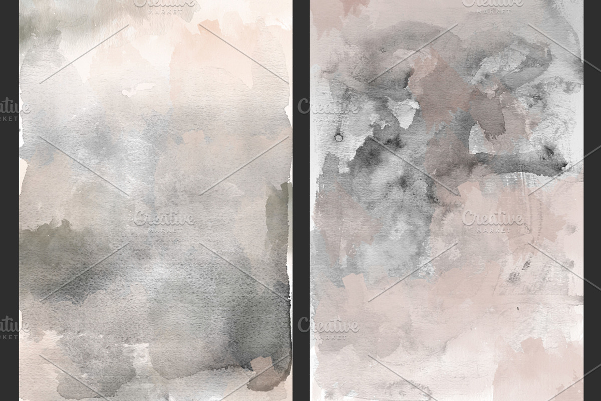 Nude & Charcoal Watercolors, a Texture Graphic by M. by mprintly (Photo 4 of 5)