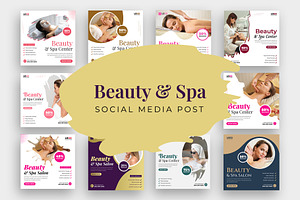 Beauty Spa Social Media Post, a Social Media Template by Designgrove