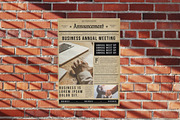 Brown Vintage Business Meet Up Flyer, a Flyer Template by Bizz_District_Studio (Thumbnail 1 of 2)