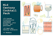 Mid Century Cocktail Pack, a Graphic by Abigail Creative (Thumbnail 1 of 3)