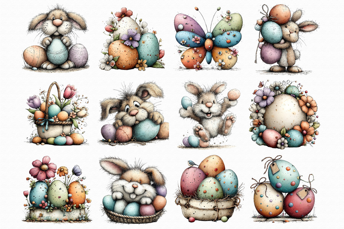 Happy Easter Clipart Bundle, an Illustration by Libby Wishes (Photo 3 of 6)