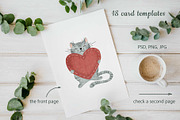 Cats In Love., a Seasonal Illustration by Iryna Mel (Thumbnail 2 of 8)