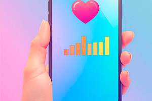 Smartphone displaying wellness tracking application, a Photo by DanFLCreativo