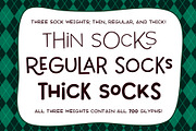 Argyle Socks: fun font in 3 weights!, a Sans Serif Font by Missy Meyer (Thumbnail 7 of 7)