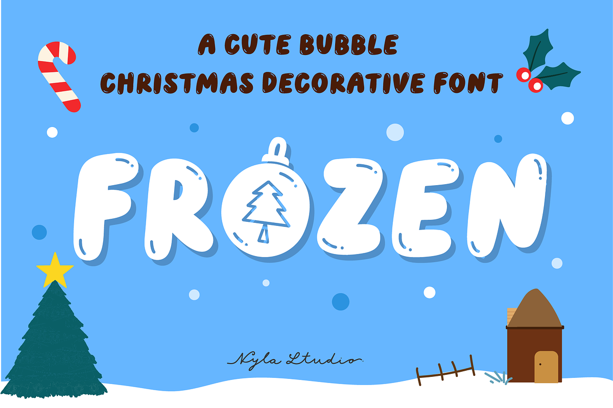 Frozen font, a Sans Serif Font by Nyla.Studio (Photo 1 of 9)