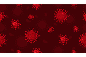 Virus pixel art pattern. Pandemic, a Texture Illustration by winwin.art