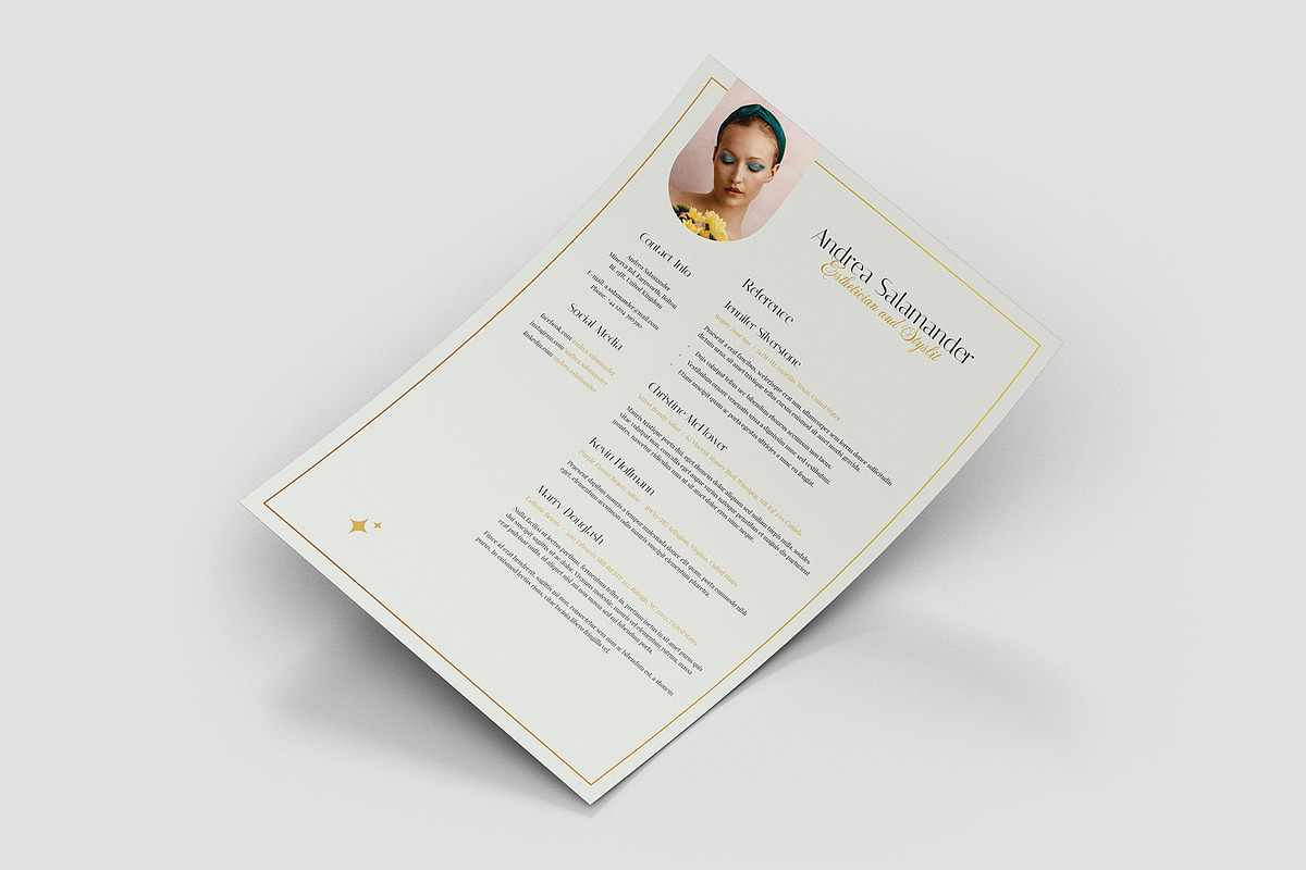 Resume for Esthetician Canva Design, a Resume Template by artbart (Photo 5 of 10)