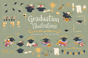 Graduation Illustrations, an Education Illustration by Anna Studio