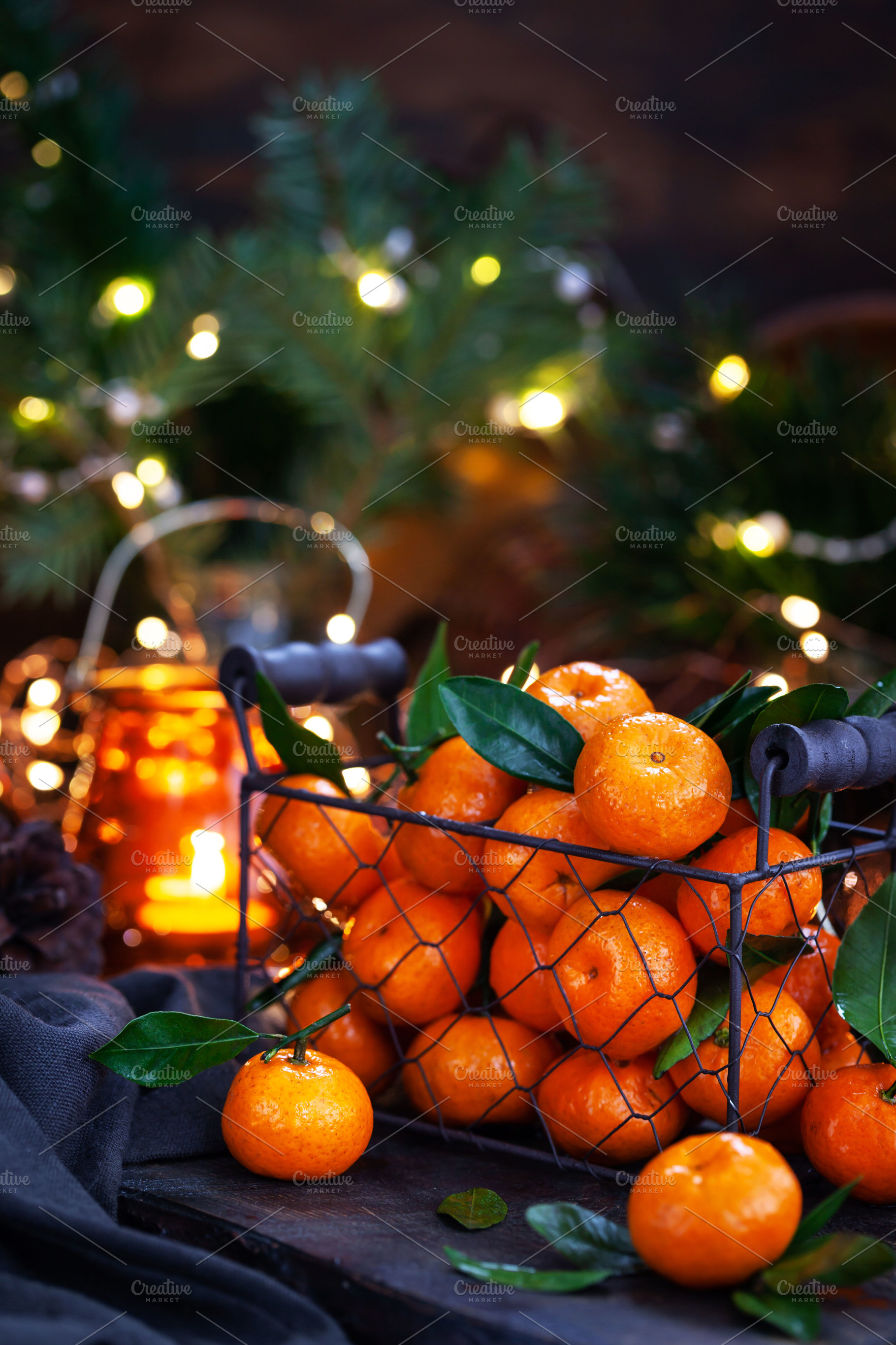 Fresh ripe tangerines with leaves, a Food & Drink Photo by Kate S