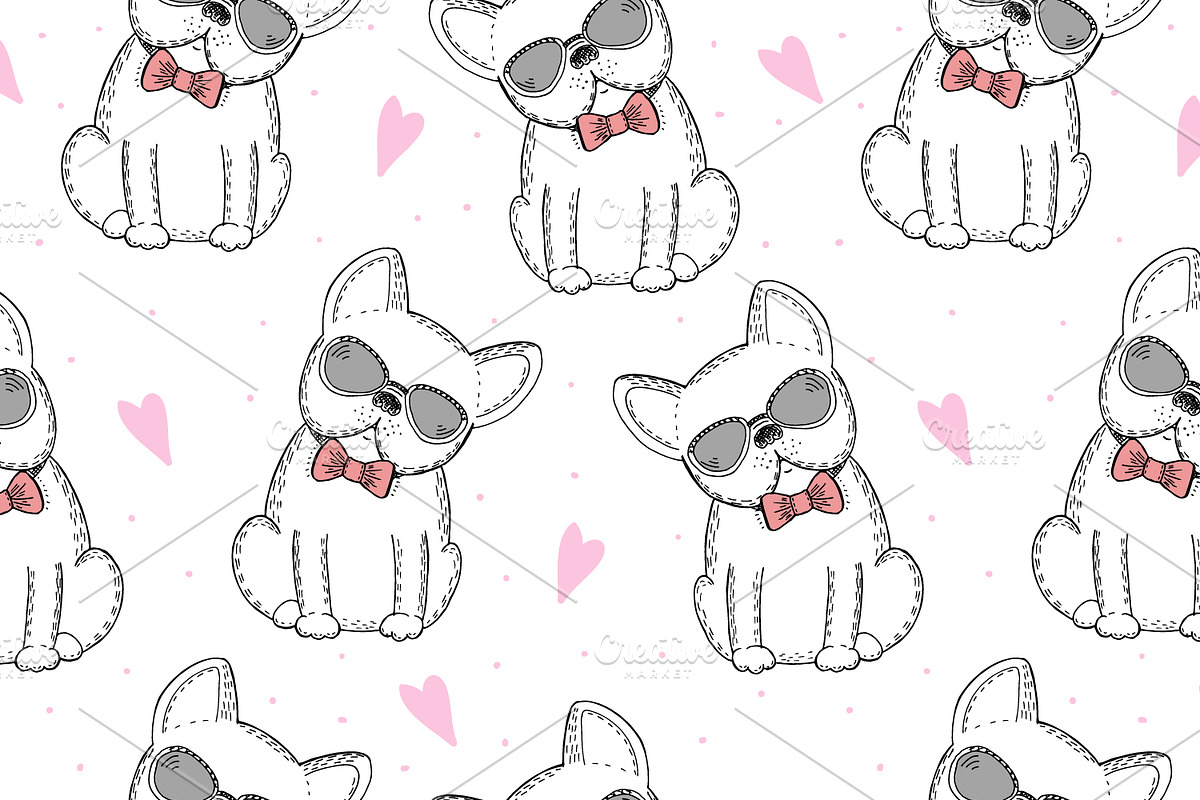 Cute dogs collection!, a Pattern Graphic by Irene_Boiko_ART (Photo 8 of 16)