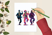Halloween Skeleton Dance Sublimation, an Illustration by designcity5 (Thumbnail 4 of 4)