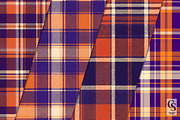 Purple Orange Plaid Seamless Pattern, a Pattern Graphic by Creative Store (Thumbnail 2 of 5)