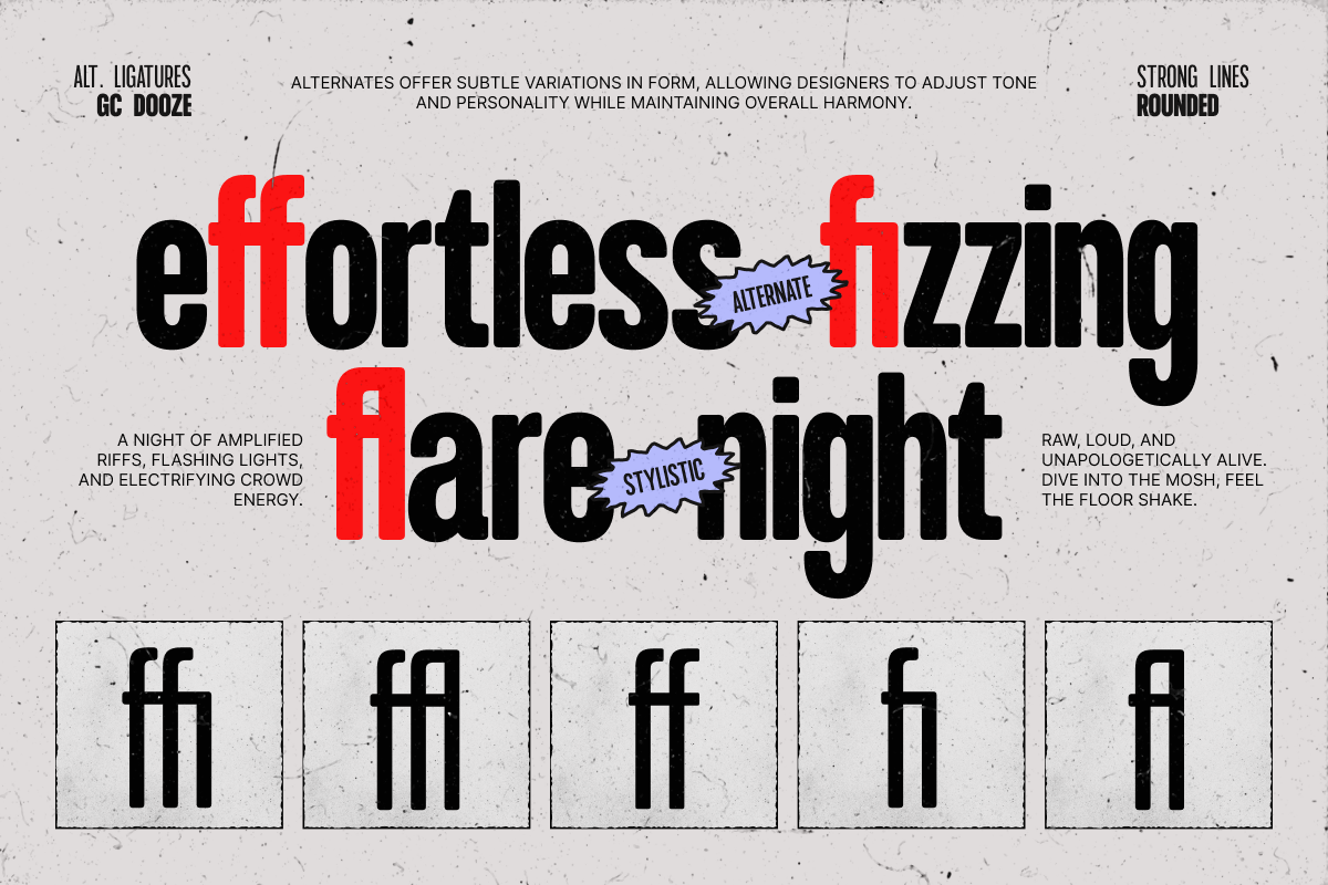 GC Dooze - Display Condensed Sans, a Sans Serif Font by Glyphonic (Photo 8 of 15)