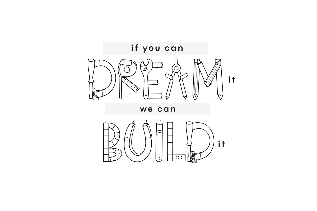 Builder - A STEAM Doodles Font preview 4