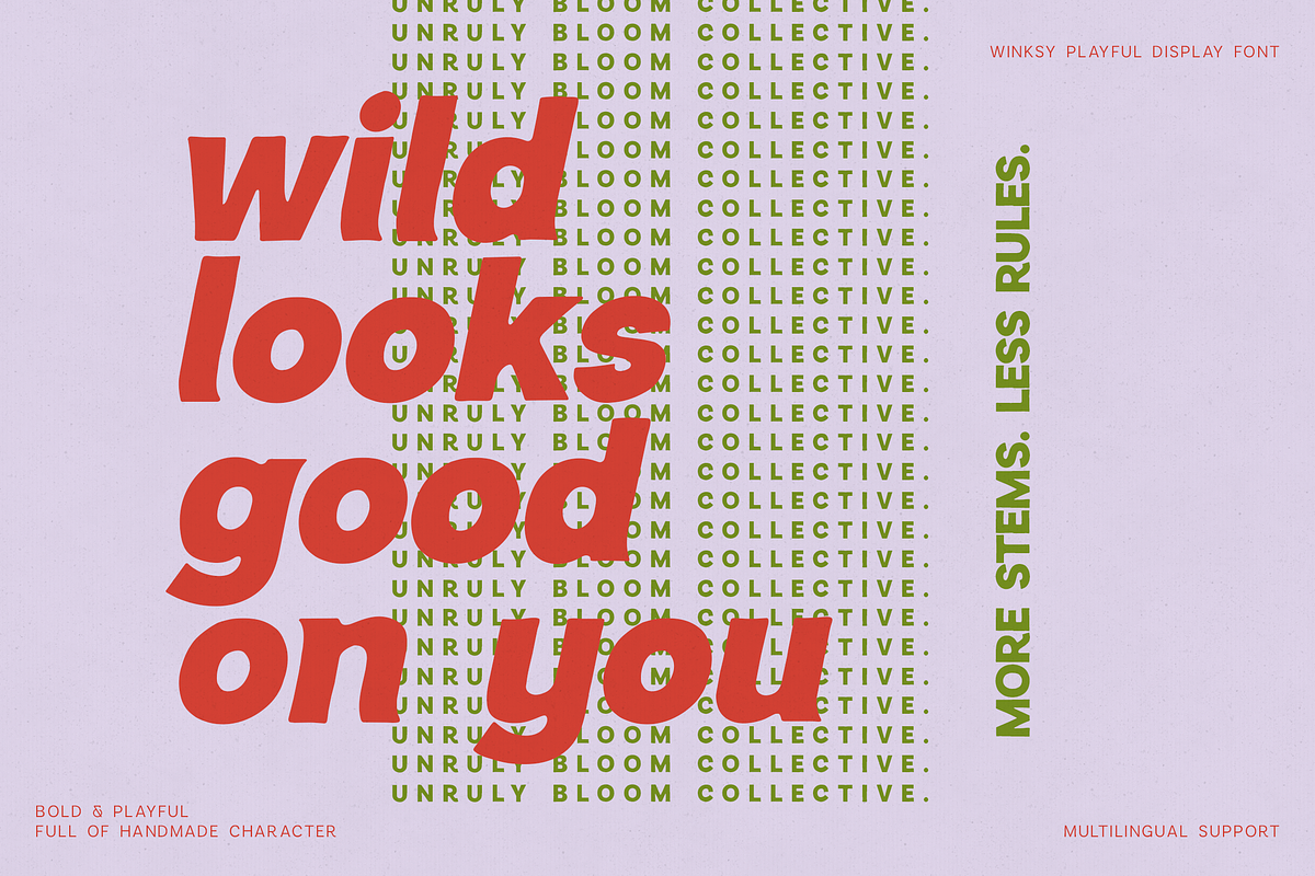 Winksy Bold Playful Display Font, a Sans Serif Font by Only Fonts (Photo 9 of 12)