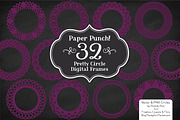 Plum Lace Vector Frames, an Illustration by Amanda Ilkov (Thumbnail 2 of 5)