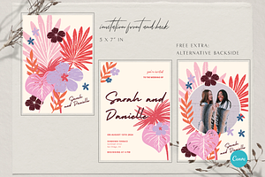 Tropical Wedding Invitation CANVA