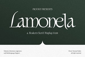 Lamonela - Serif Display Font