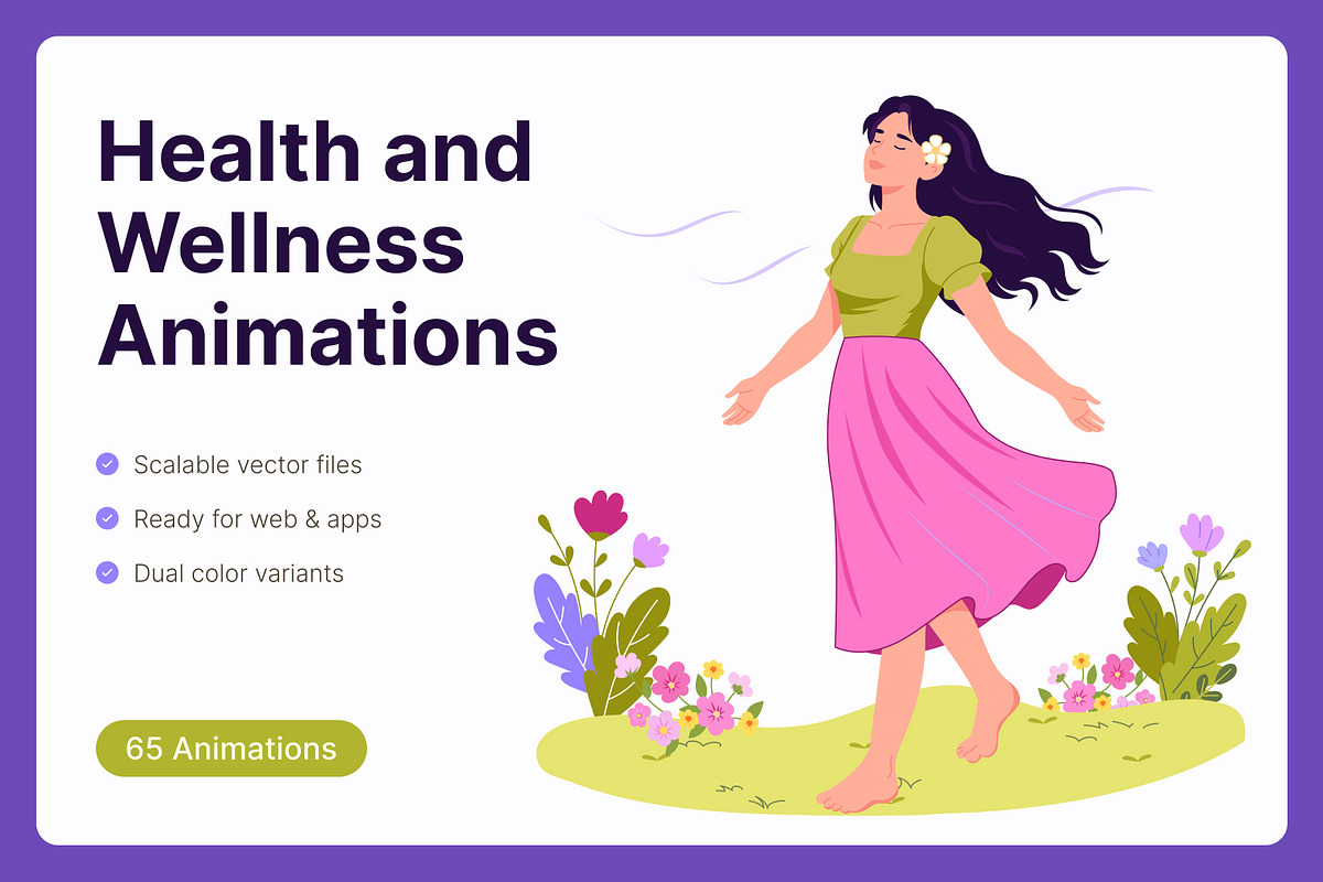 Animated Health & Wellness Set, a Healthcare Illustration by Creative Stall (Photo 1 of 4)