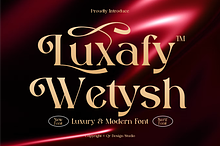 Luxafy Wetysh - Modern Luxury Font