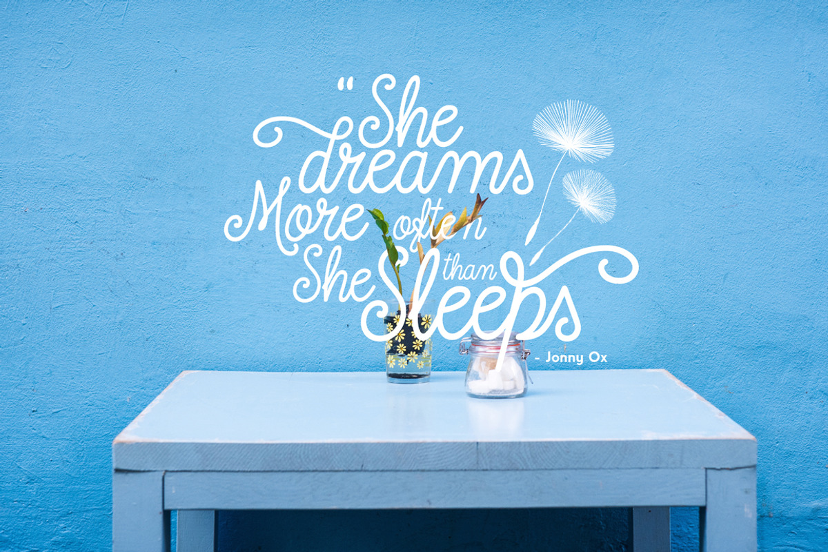 Dreamdelion Font Script preview 7