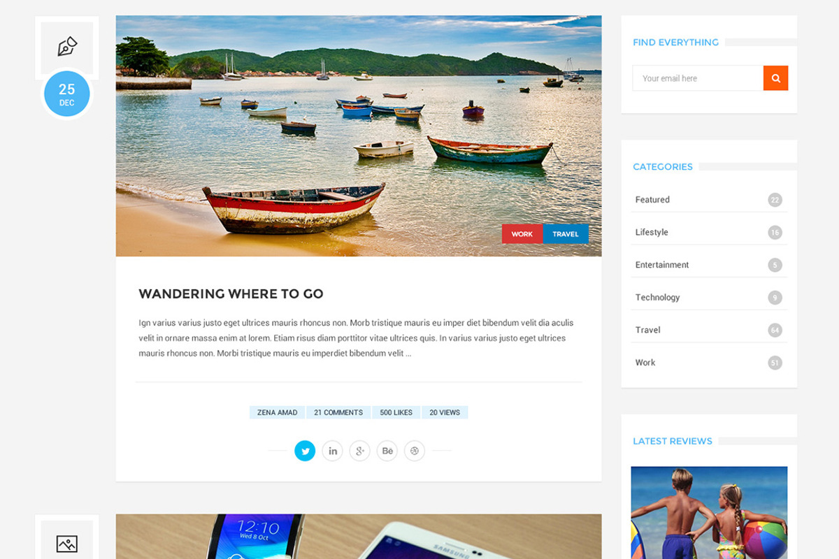 Zamad - Personal Blog + Portfolio, a WordPress Template by SquaresThemes (Photo 2 of 4)