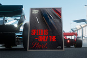 Racing Car Poster Mockup, an Advertising Mockup by herutage (Thumbnail 2 of 4)