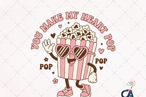 You Make My Heart Pop Design Png, an Illustration by Creative Art