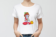 Little Krishna, Happy Janmashtami, an Illustration by Marysha Art (Thumbnail 4 of 4)