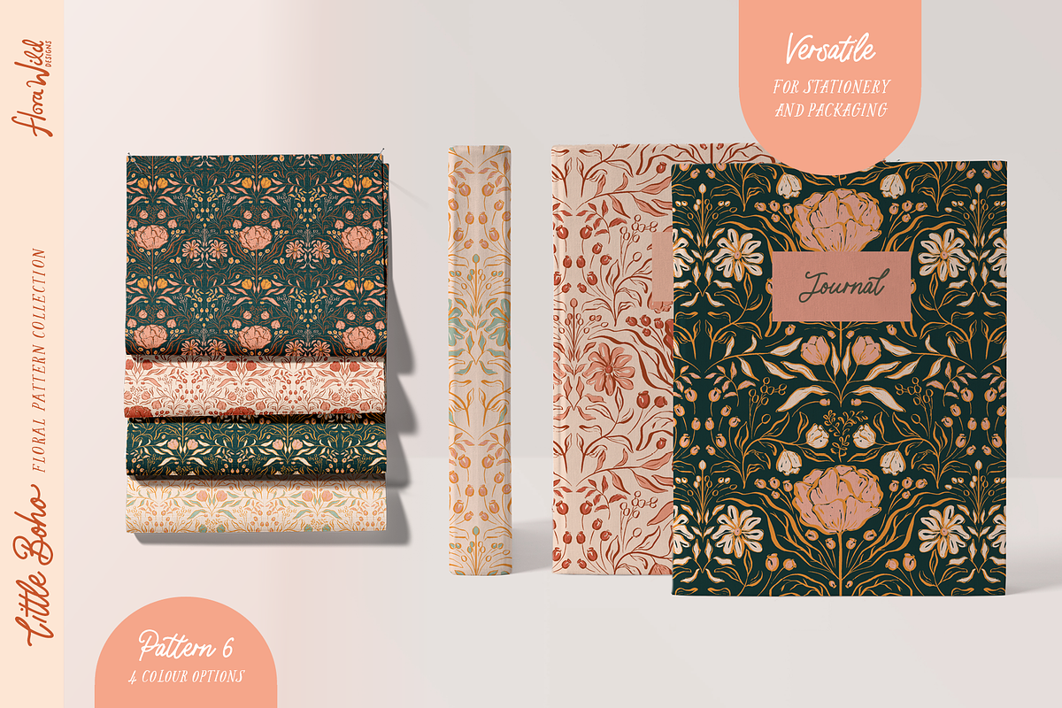 Little Boho Floral Patterns - VECTOR, a Pattern Graphic by Flora Wild Designs (Photo 5 of 8)