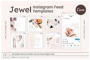 Jewel Instagram Feed Canva Templates, a Social Media Template by Cultive Creative (Thumbnail 1 of 13)
