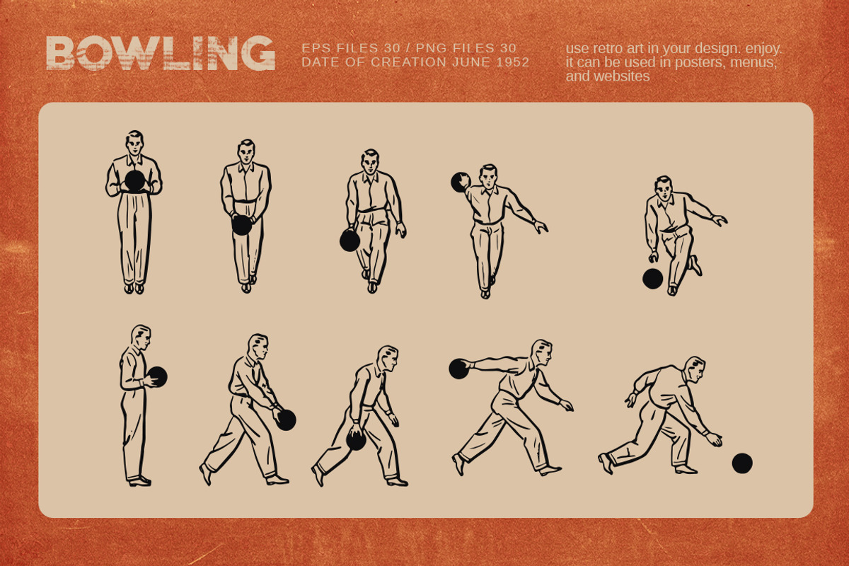 Retro Bowling, an Illustration by Retro Machine (Photo 5 of 6)