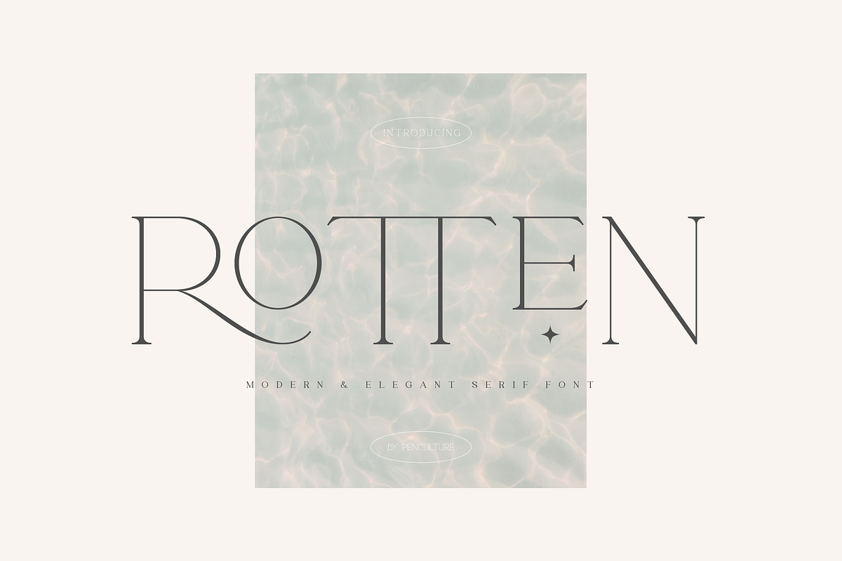 Rotten - Modern & Elegant Serif Font, a Serif Font by Pen Culture (Photo 1 of 13)