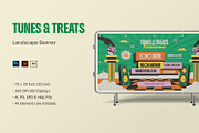 Tunes & Treats - Landscape Banner, a Print Template by StreaksideStd (Thumbnail 1 of 3)