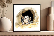 Funny Animals in Hole Clipart, an Illustration by DreamCafeArt (Thumbnail 5 of 6)