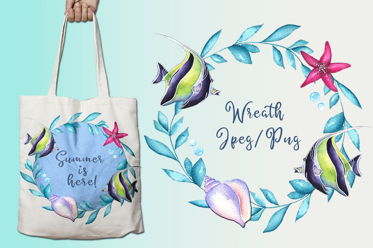 Watercolor nautical set, an Illustration by artdreamer (Photo 3 of 5)