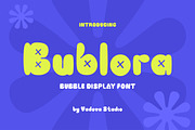Bublora – Bubble Display Font, a Sans Serif Font by Vadovastd (Thumbnail 1 of 7)