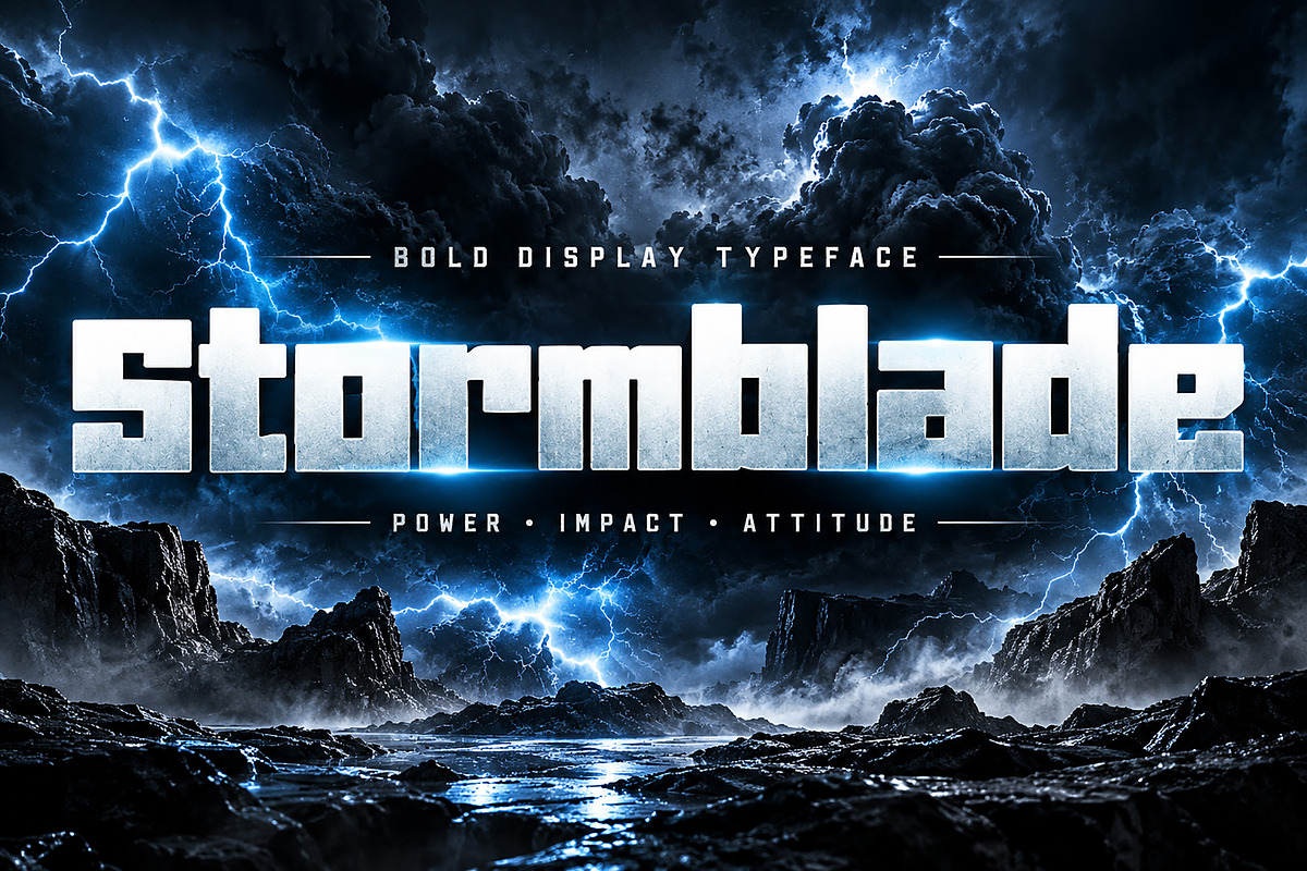 Stormblade, a Serif Font by Wow Magic (Photo 1 of 5)