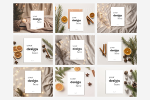 Winter Card Mockup Bundle