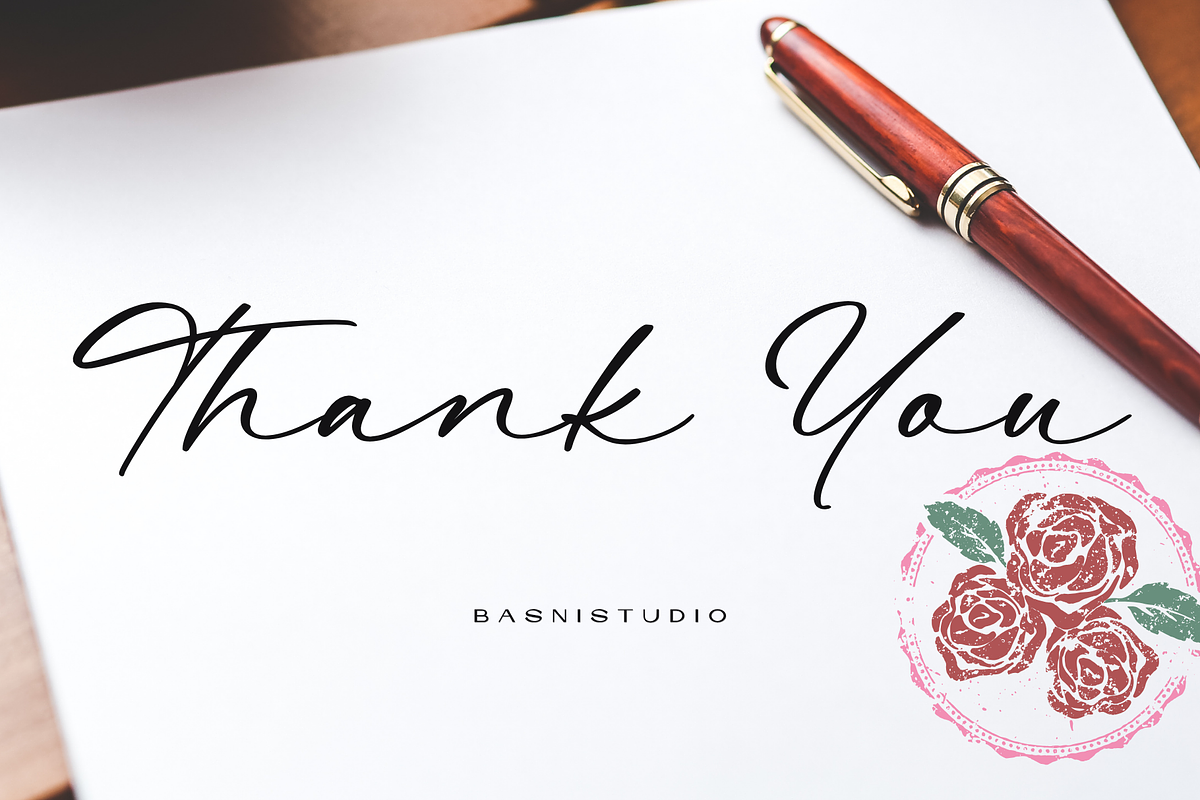 Beatina – Signature Font, a Script Font by Basnistudio (Photo 11 of 11)