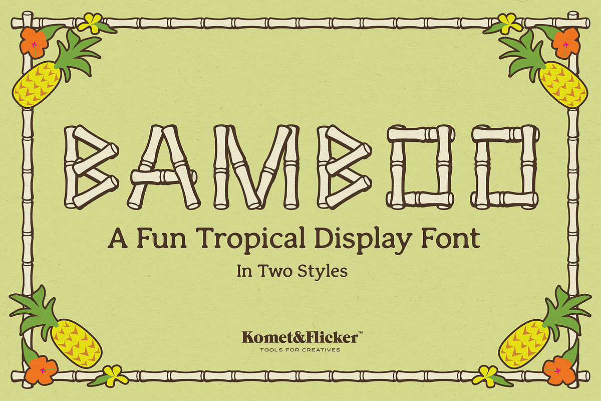 Bamboo - A Fun Tropical Display Font, a Sans Serif Font by Komet & Flicker (Photo 1 of 9)