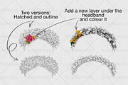 Floral Headband Stamps for Procreate, a Brush Add-On by sundrameda (Thumbnail 4 of 7)