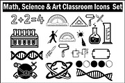 Math Science & Art Classroom Icons S, an Object Graphic by Creativeshirt (Thumbnail 3 of 15)