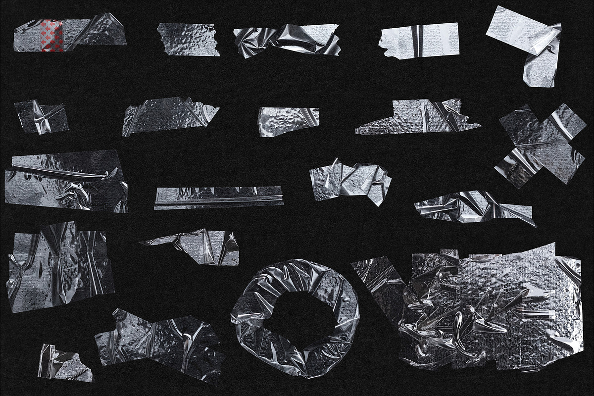 20 Clear Plastic Tape Overlay, an Object Graphic by smishura (Photo 2 of 2)