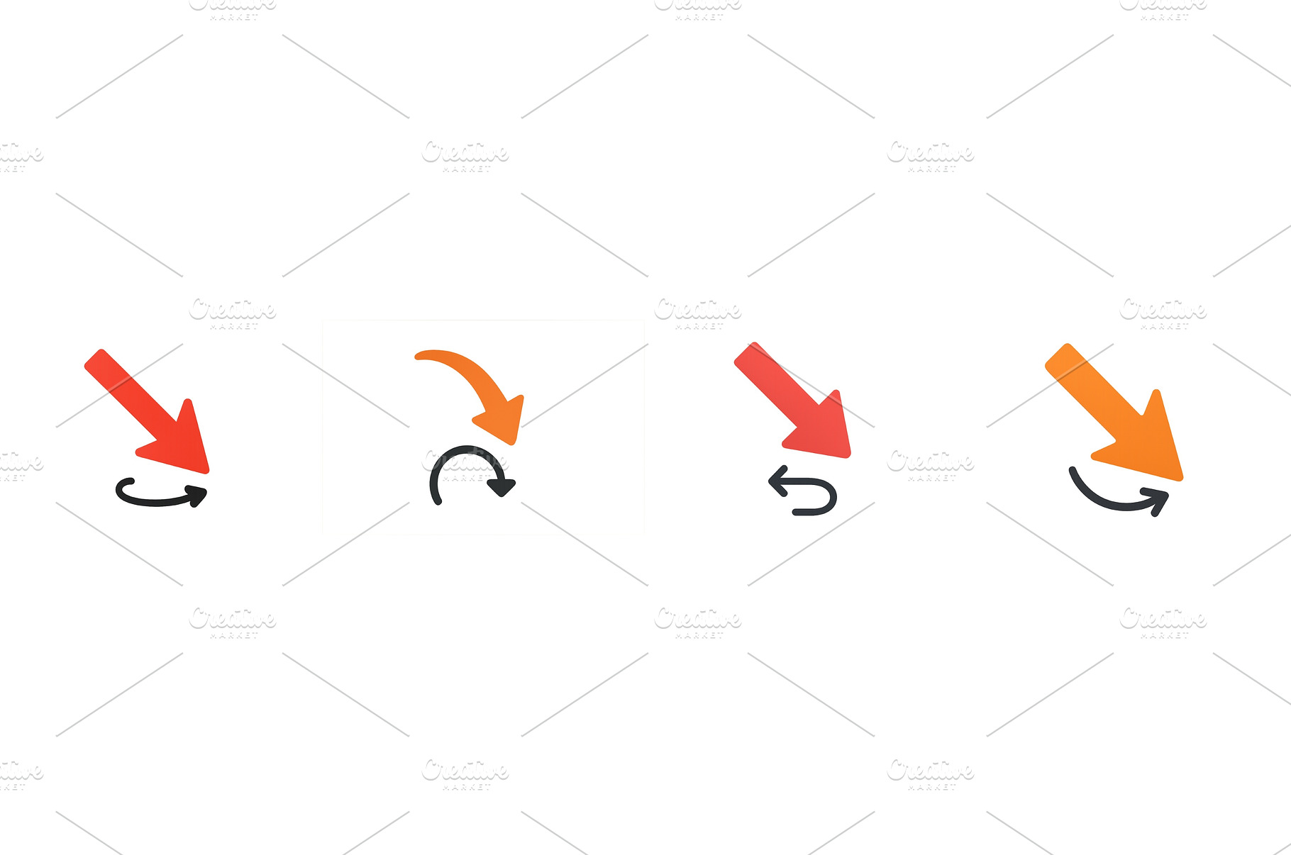 Stylish arrows in orange and red, an Arts & Entertainment Photo by ZinetroN