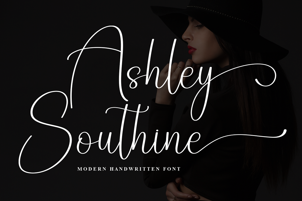 Ashley Southine | Script Font, a Handwritten Font by Scratchones (Photo 1 of 9)